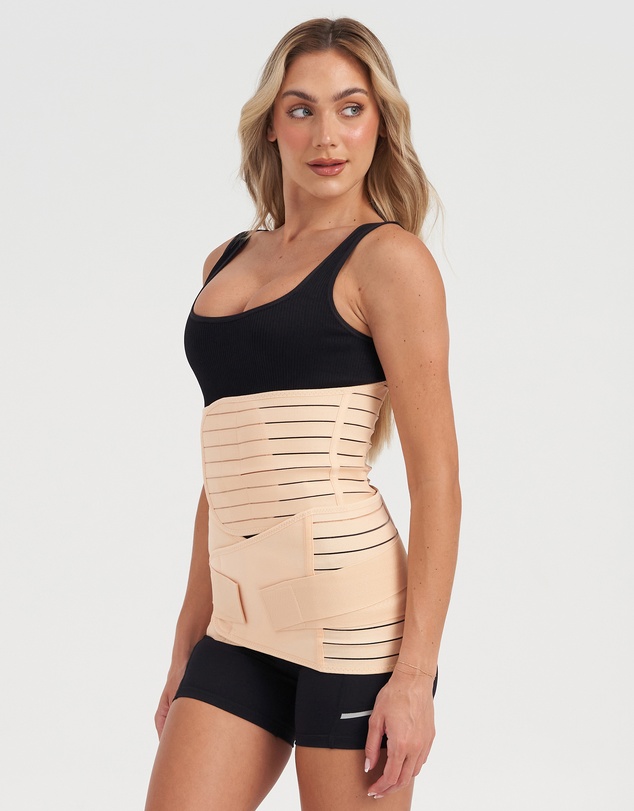 Core Trainer - Post Pregnancy Waist and Hip Band 2 Pack Nude