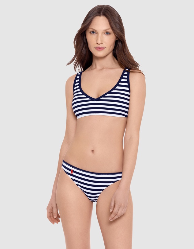 Polo Ralph Lauren - Pique Stripe Wide Strap Padded Bikini Top