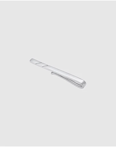 Kuzzoi - ICONIC EXCLUSIVE - Grooved Tie Pin in 925 Silver