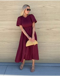 Esther & Co - Iolana Dress - Wine