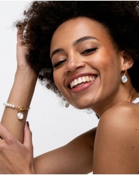 Dower & Hall - Women's Timeless Keshi Pearl Chain Bracelet In Gold Vermeil