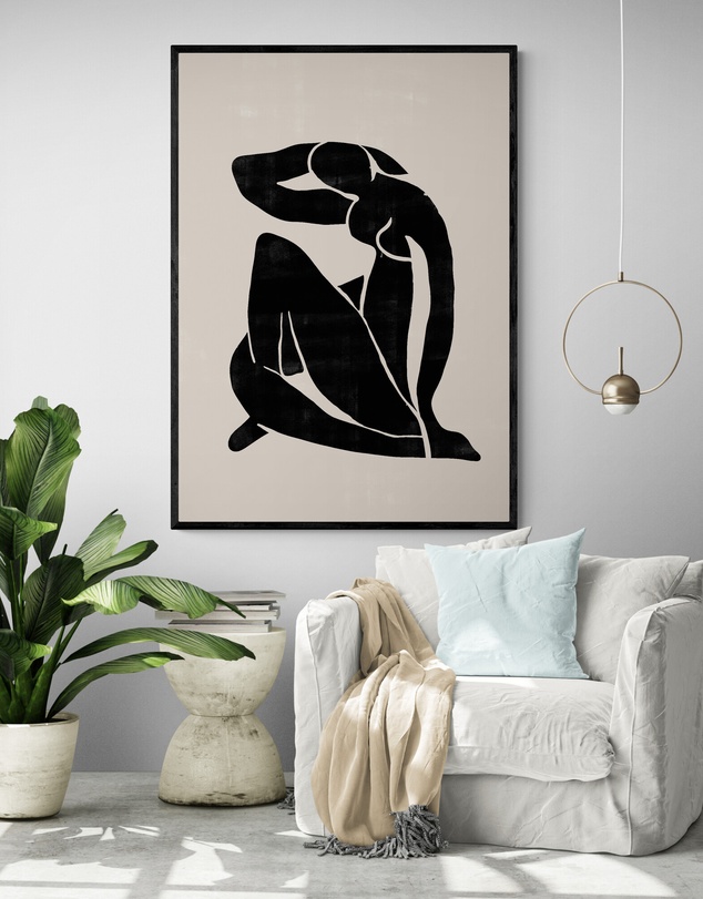 Inka Arthouse - Black Nude by Henri Matisse Art Print