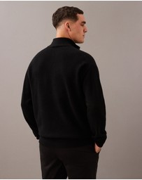 Calvin Klein - Merino Button Neck Jumper