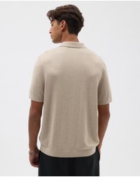 AERE - Silk Blend Smooth Knit Polo