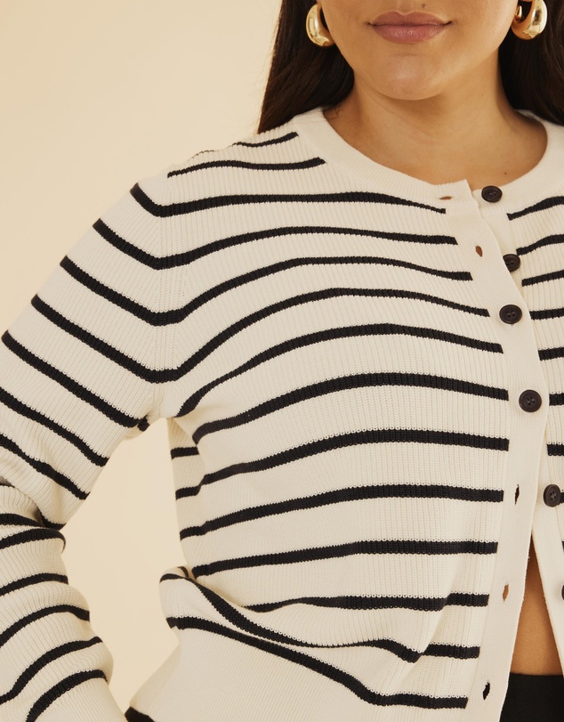 Atmos&Here Curvy - Rachel Crew Knit Cardigan