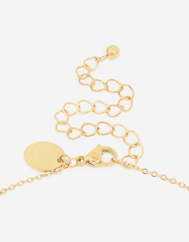 Lovisa - Waterproof Gold Plated Stainless SteeL Cubic Zirconia Statement Cross Necklace