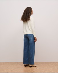Trenery - Alpaca Merino Blend Polo in Marshmallow