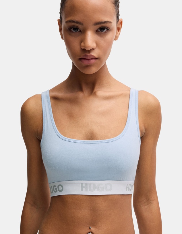 HUGO - Stretch-Cotton Logo Bralette