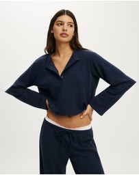 Cotton On Body - Super Soft Waffle Henley Top