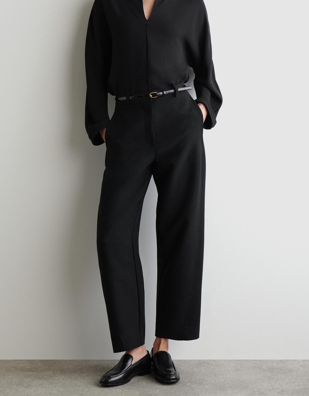 COS - Cropped Wool Barrel-Leg Trousers