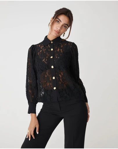 Forcast - Kennedy Lace Shirt