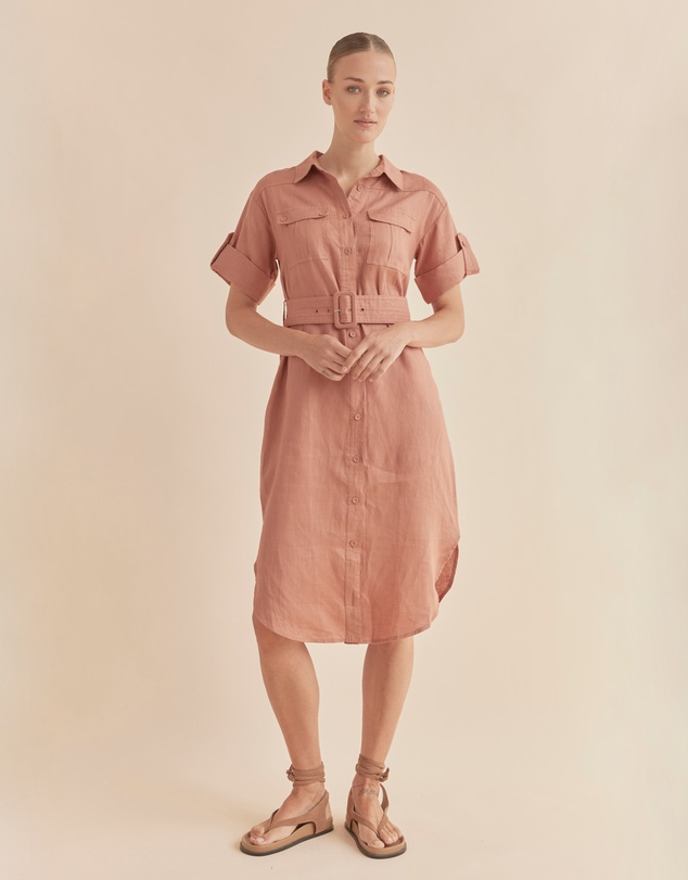 Amelius - Provence Linen Shirt Dress