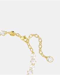 Swarovski - Matrix Tennis Bracelet, Crystal Pearl, Round Cut, White, Gold-tone Plated