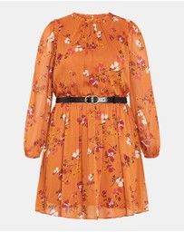 City Chic - Plus sizeMaddie Print Dress - amber