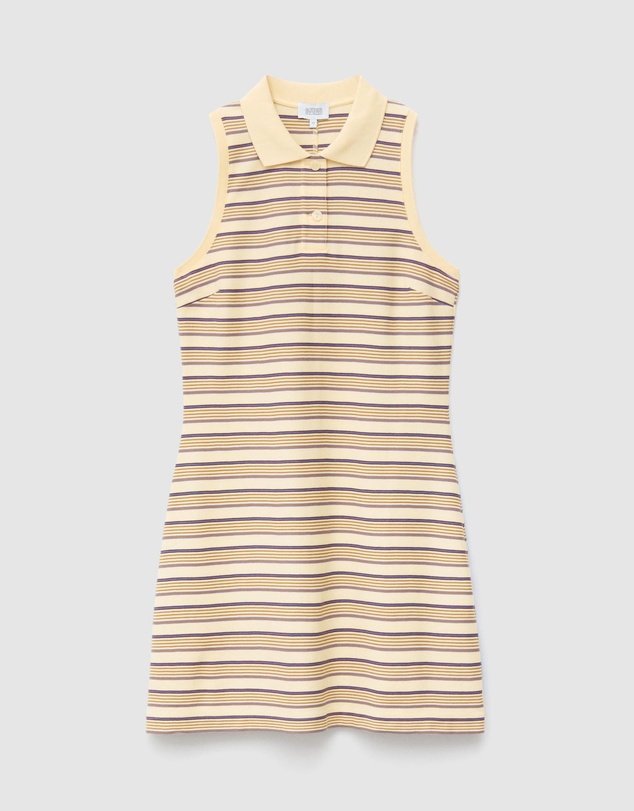 & Other Stories - Striped Cotton Mini Polo Dress