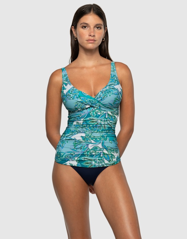 Nip Tuck Swim - Fiorenza Louise Multifit Ruched Front Tankini Top