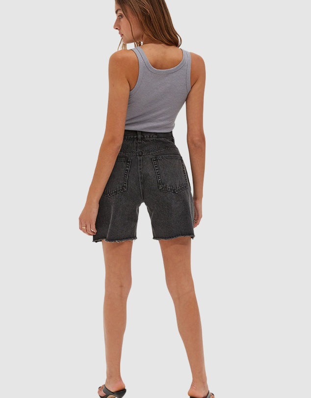 Style Addict - Frayed Denim Shorts