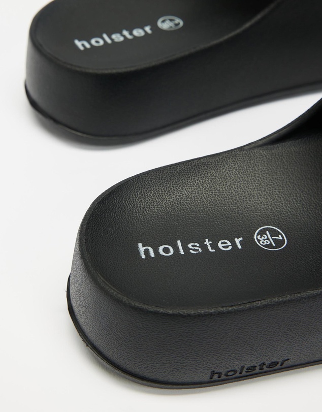 Holster - Levitate Vegan Platform Slide  - Black - Women's