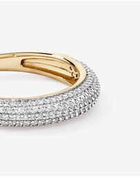Michael Hill - Pavé Dome Ring with Cubic Zirconia in 18kt Vermeil