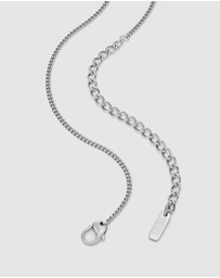 Diesel - D Logo Silver-Tone Necklace
