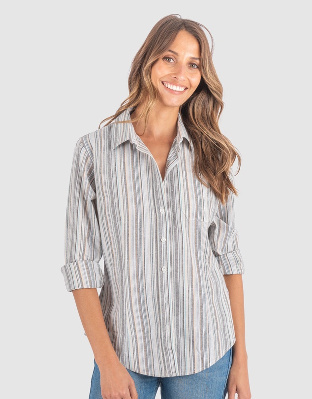 CAMIXA - IRIS Stripes Linen Shirt