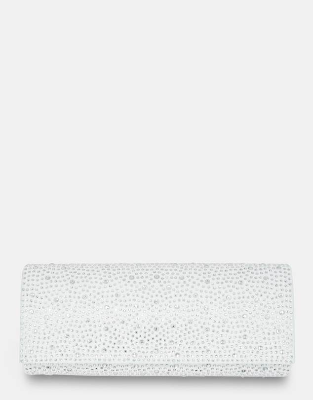 Morgan & Taylor - Noelle Diamante Clutch in White
