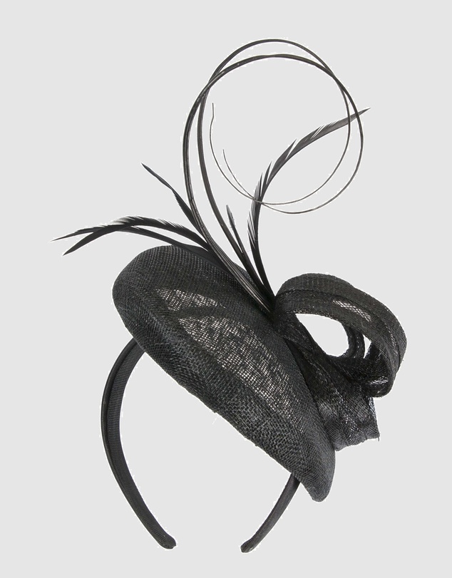 Max Alexander - Pillbox Black Racing Fascinator