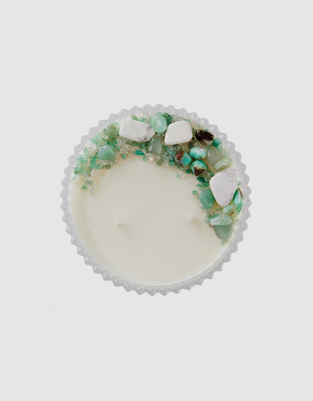 Silk Oil of Morocco - Enchanted Forest Large Crystal Candle - Luck, Prosperity & Joy