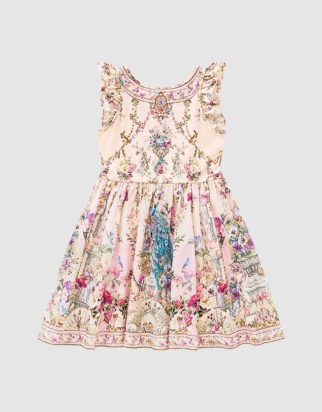 Camilla - Jersey and Woven Mini Dress With Frill - Kids-Teens