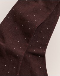 Trenery - Dot Rib Crew Sock in Espresso