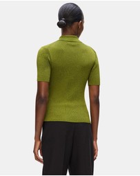 Karl Lagerfeld - Lurex Knit Polo Shirt