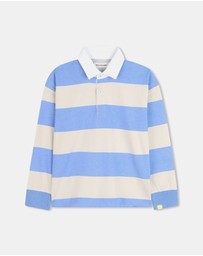 Billieblush - Long Sleeve Stripe Polo Shirt - Kids-Teens