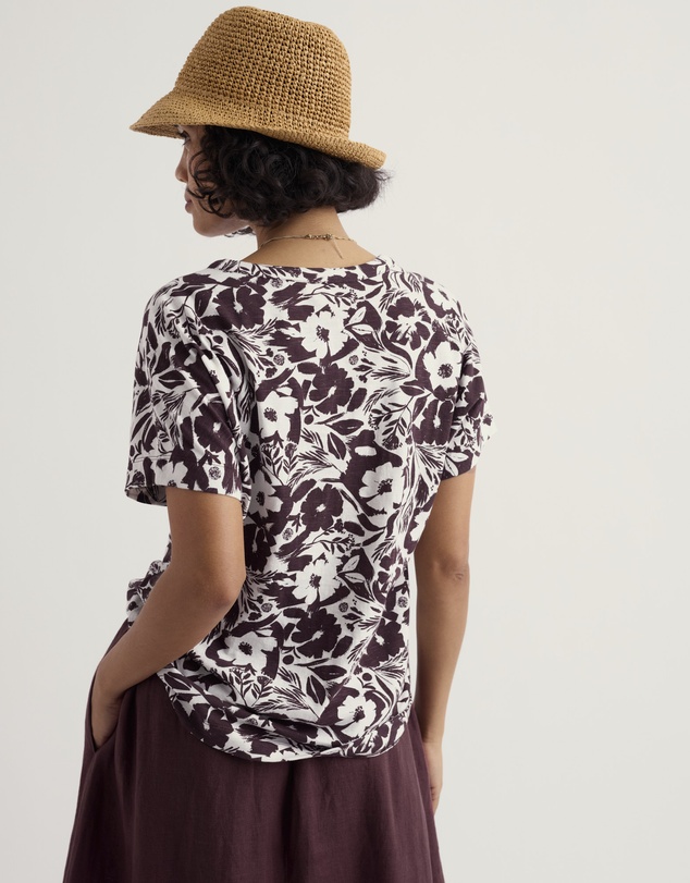 Seasalt - Tor Grass Printed Top in GOTS Organic Cotton