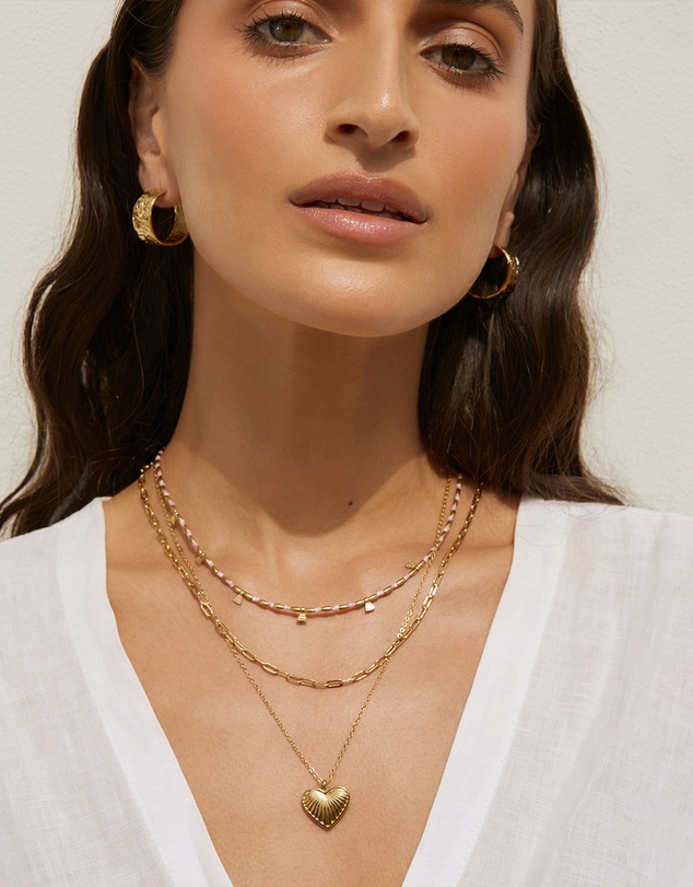 Arms Of Eve - Natalia Gold Necklace - Peony