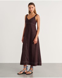 Jag - Sara Linen Midi Dress