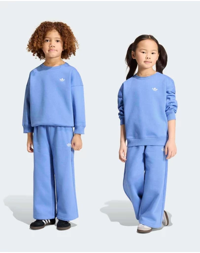 adidas Originals - Loose Crew Wide Leg Pants Set - Kids-Teens