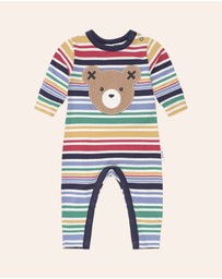 Huxbaby - Rainbow Stripe Huxbear Romper - Babies