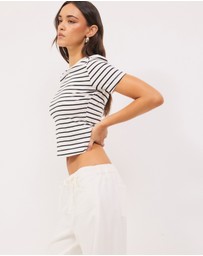 Calli - Stripe Baby Tee