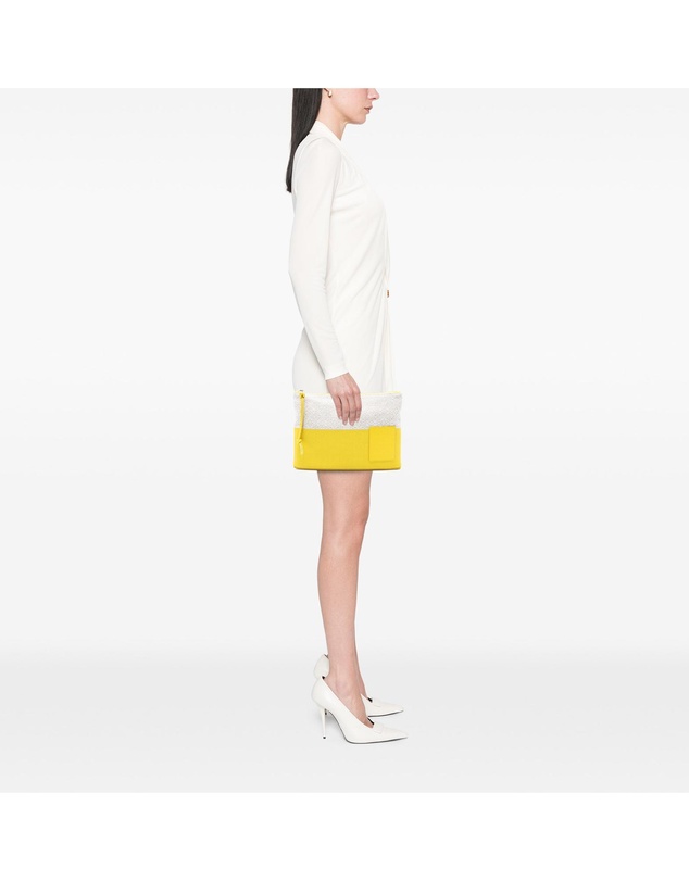 Pre-Loved by Azura Reborn - Pre-Loved Repeat Anagram Jacquard and Leather Oblong Pouch