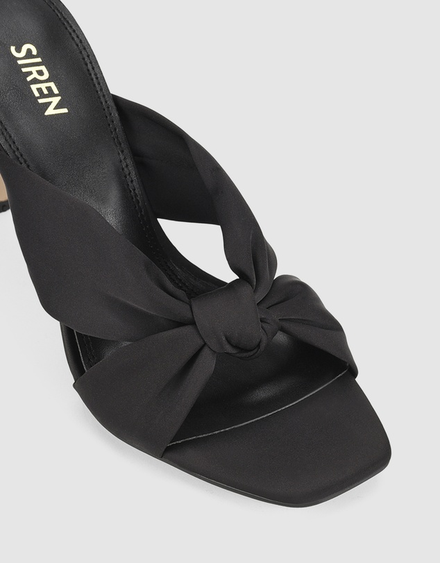 Siren - Nicola Satin Knot Mules