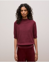 Trenery - Boucle Mock Neck in Auburn