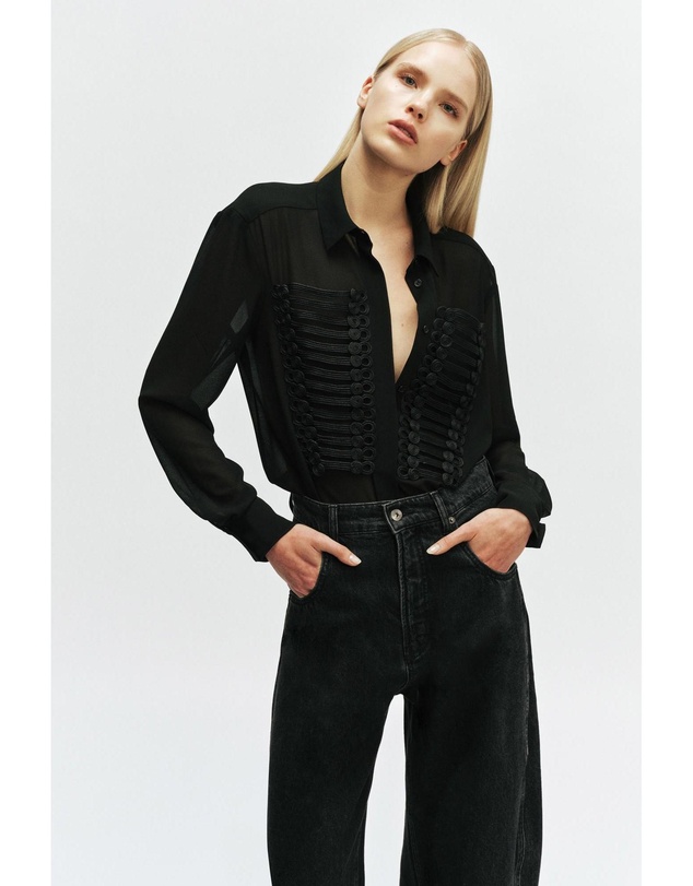 Bardot - Evita Trim Detail Sheer Shirt