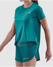 SKINS - SKINS Compression Series-3 Women's SS Top Teal Activewear