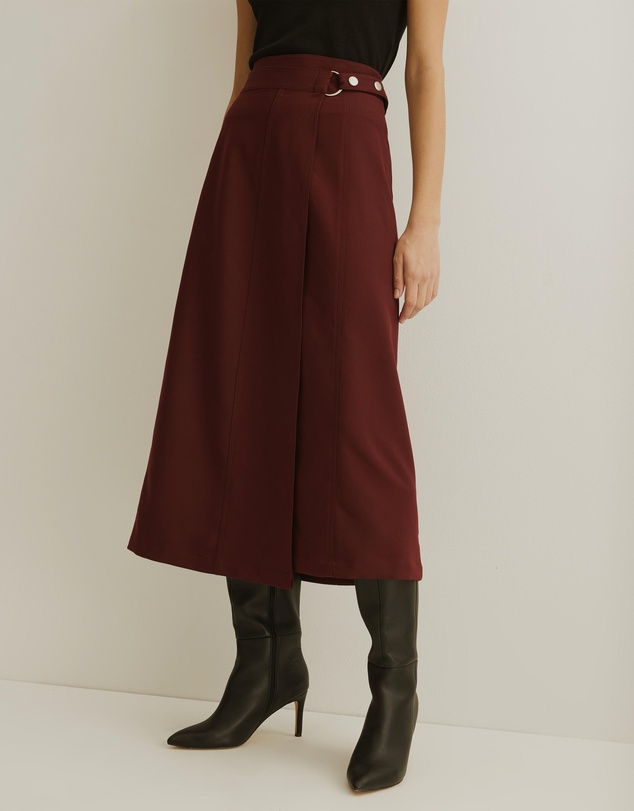 Atmos&Here - Anna Buckle Detail Wrap Skirt