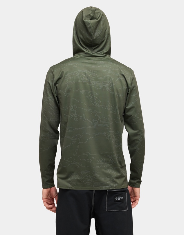 Billabong - Mens Arch Mesh Loose Hooded Long Sleeve Rash Vest