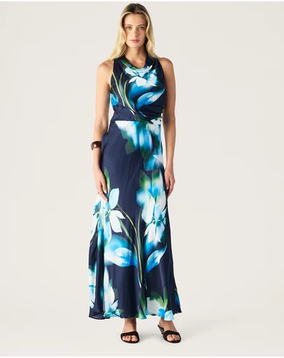 MOS The Label - Bloom Halter Neck Dress