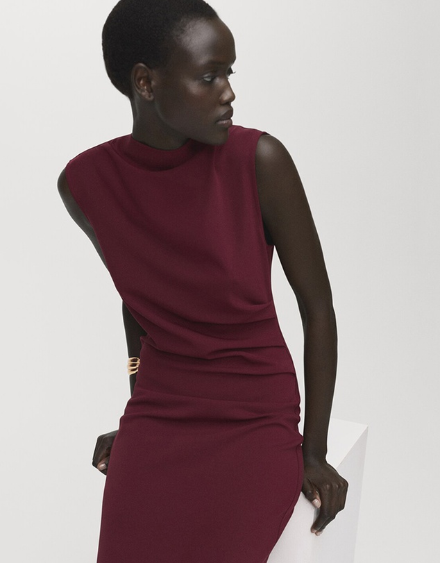 M.N.G - Ruched Fitted Dress
