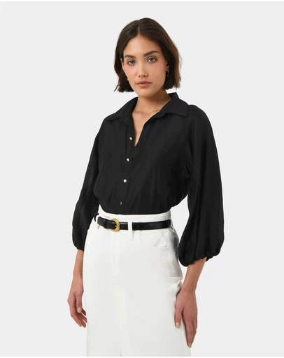 Forcast - Giulia Gold Button Blouse