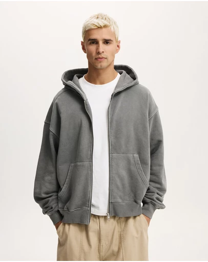 Cotton On - Cropped Zip Up Hoodie