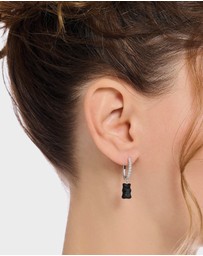 THOMAS SABO - Single hoop earring with black Goldbear pendant & zirconia